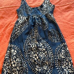 Michael kors blue silk empire waist dress